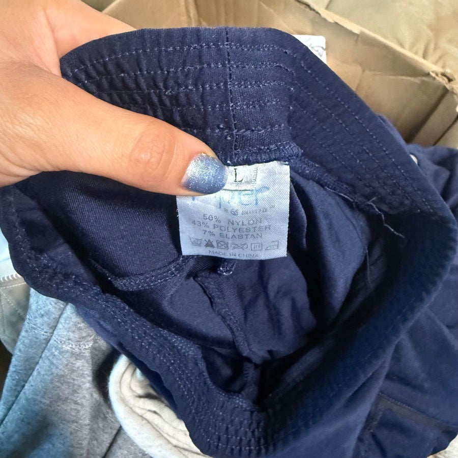 Girl’s Large Navy Knee Patch Horseback Riding Tights Breeches. Good Condition.