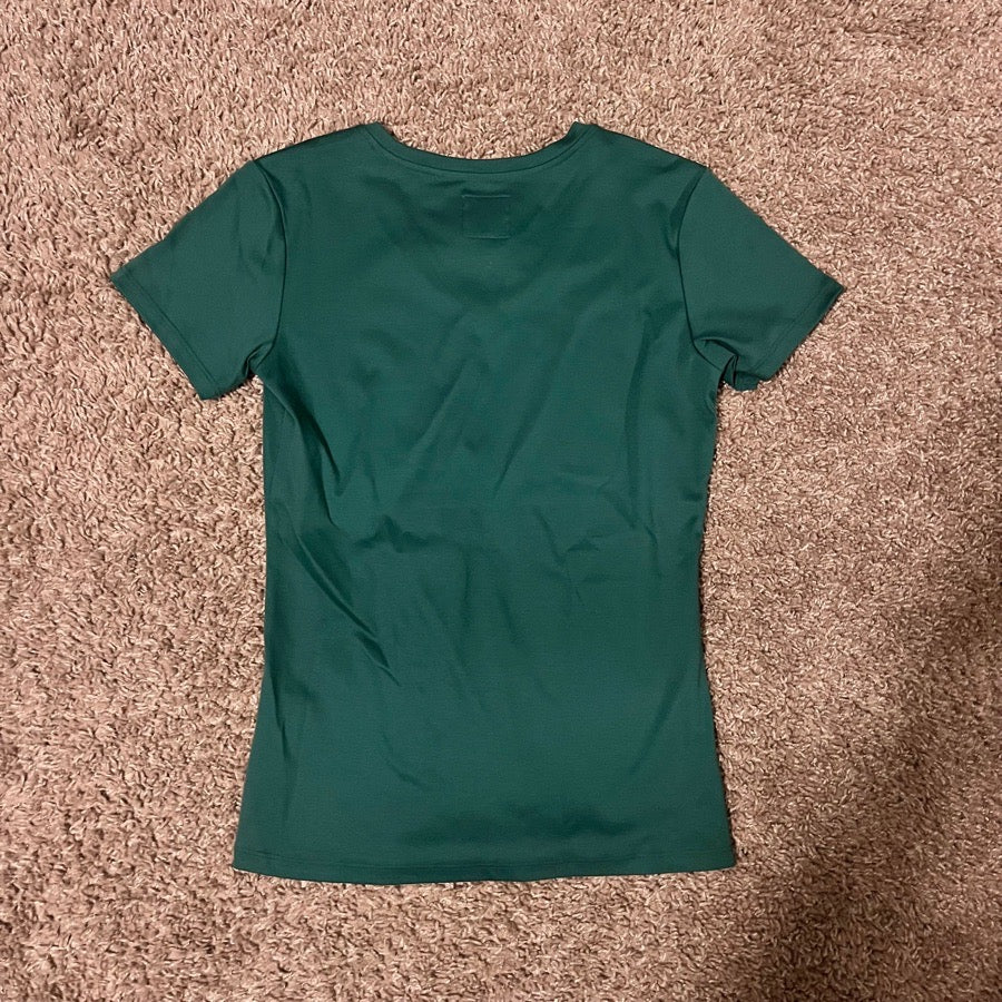 New Women's M Green Samshield Axelle Short Sleeve Horseback Riding T-Shirt