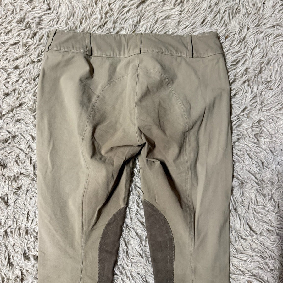 Women’s Size 32 Tan Tailored Sportsman Knee Patch Horseback Riding Breeches
