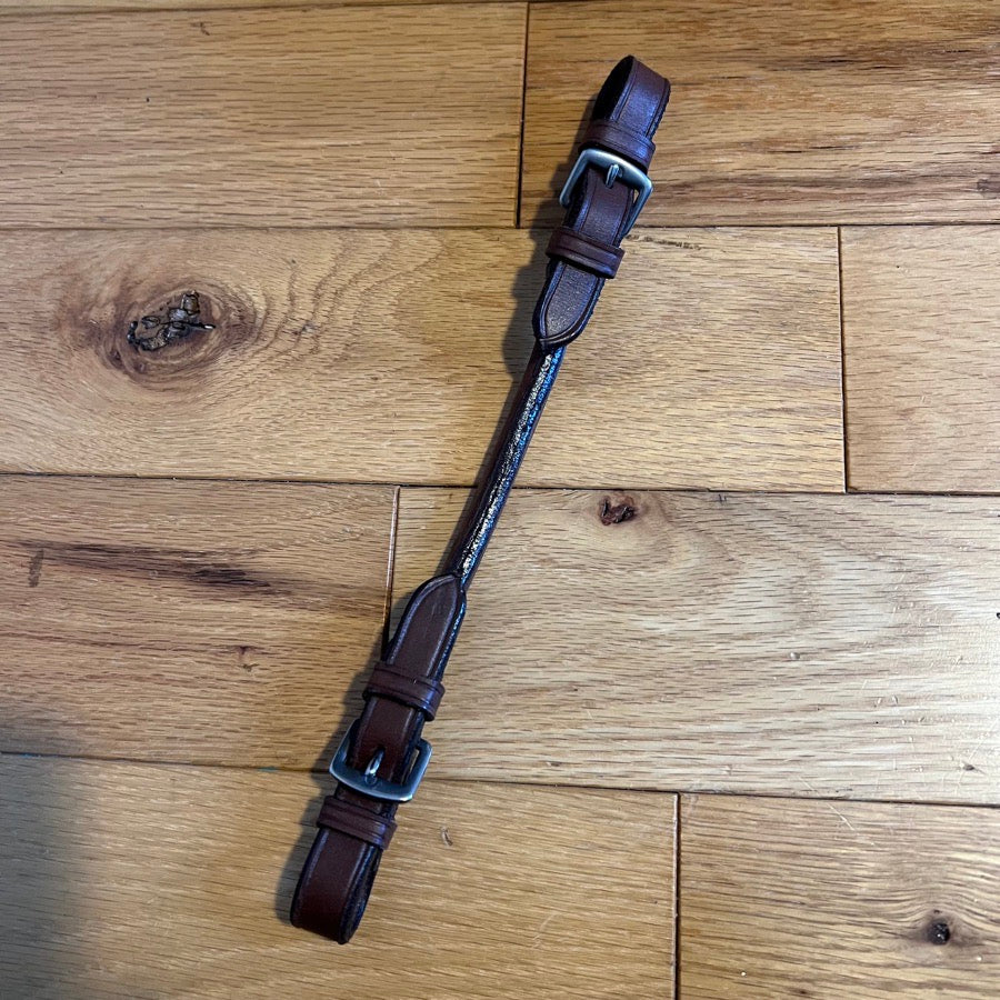 Brown leather grab strap