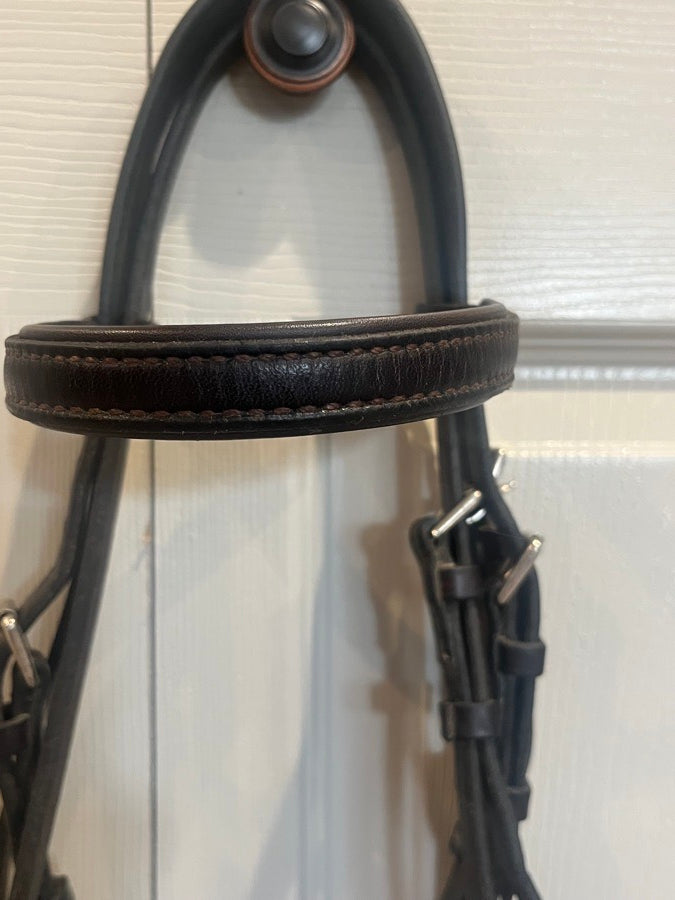 NUNN FINER Nunn Finer Eventing Bridle Havana Brown/Cob size (2)