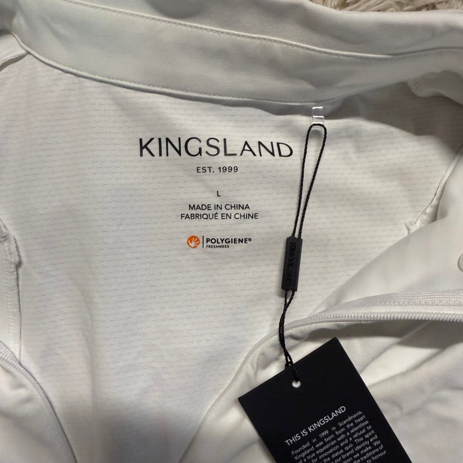 KINGSLAND New Men’s Large White Kingsland Long Sleeve Horseback Riding Show Shirt (5)