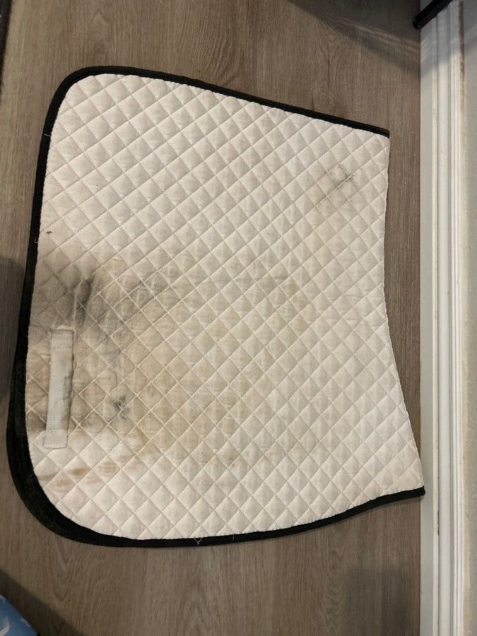 SMARTPAK White Smartpak Dressage Pad with Cow Design (2)
