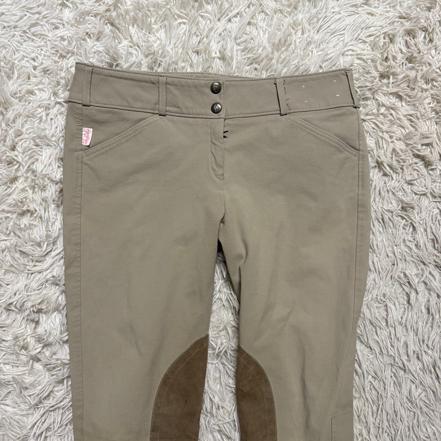 Women’s Size 30 Tan Tailored Sportsman Knee Patch Horseback Riding Breeches