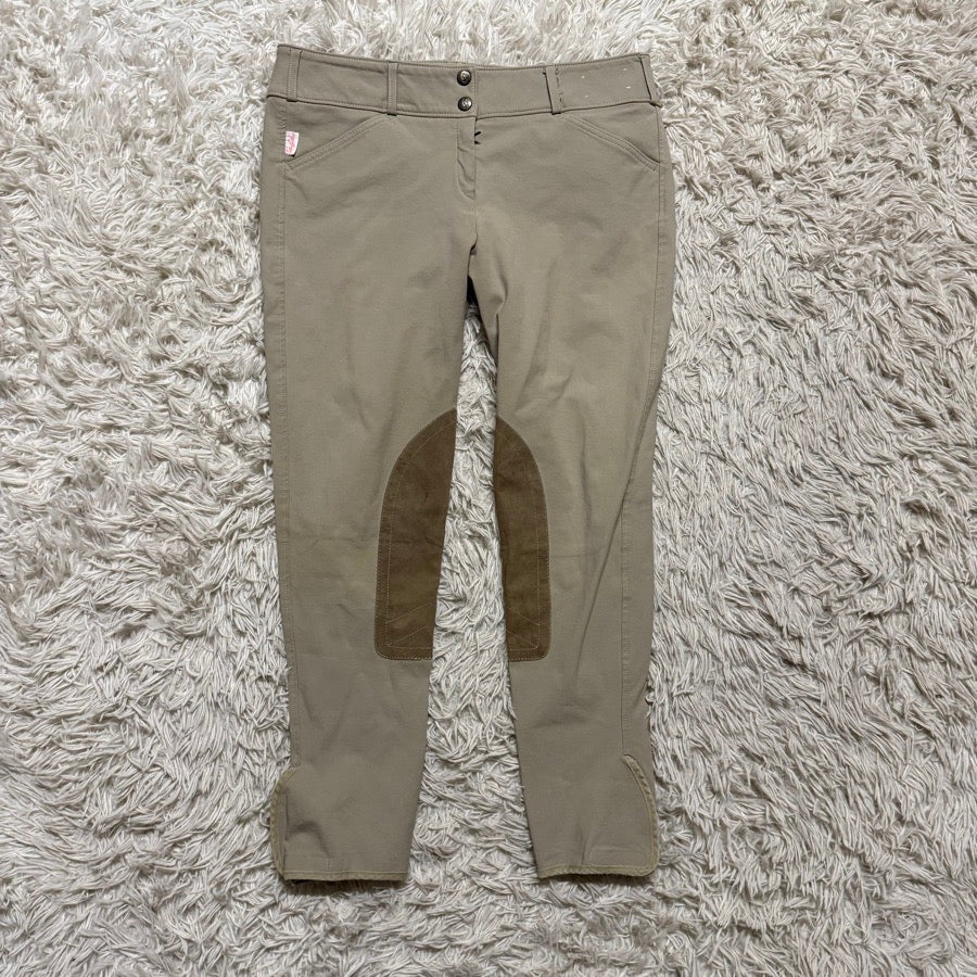 Women’s Size 30 Tan Tailored Sportsman Knee Patch Horseback Riding Breeches