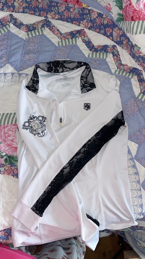 ROMPH lace show shirt size small