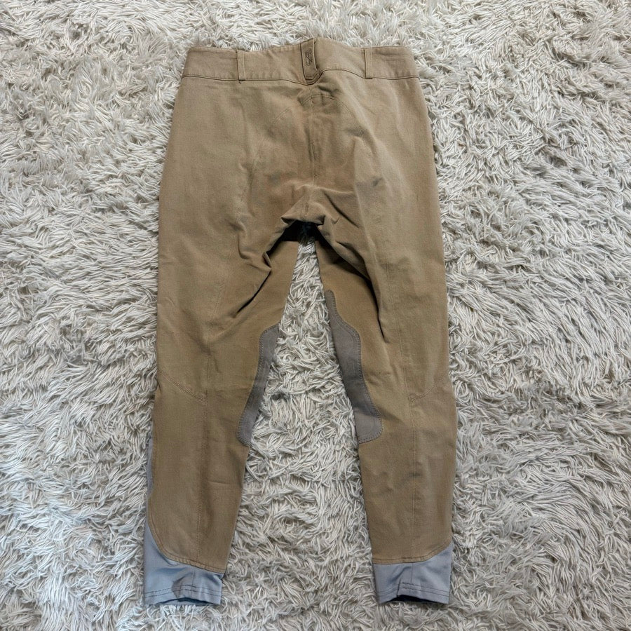 Women’s Size 28 Tan Tredstep Knee Patch Horseback Riding Breeches. Good Cond.