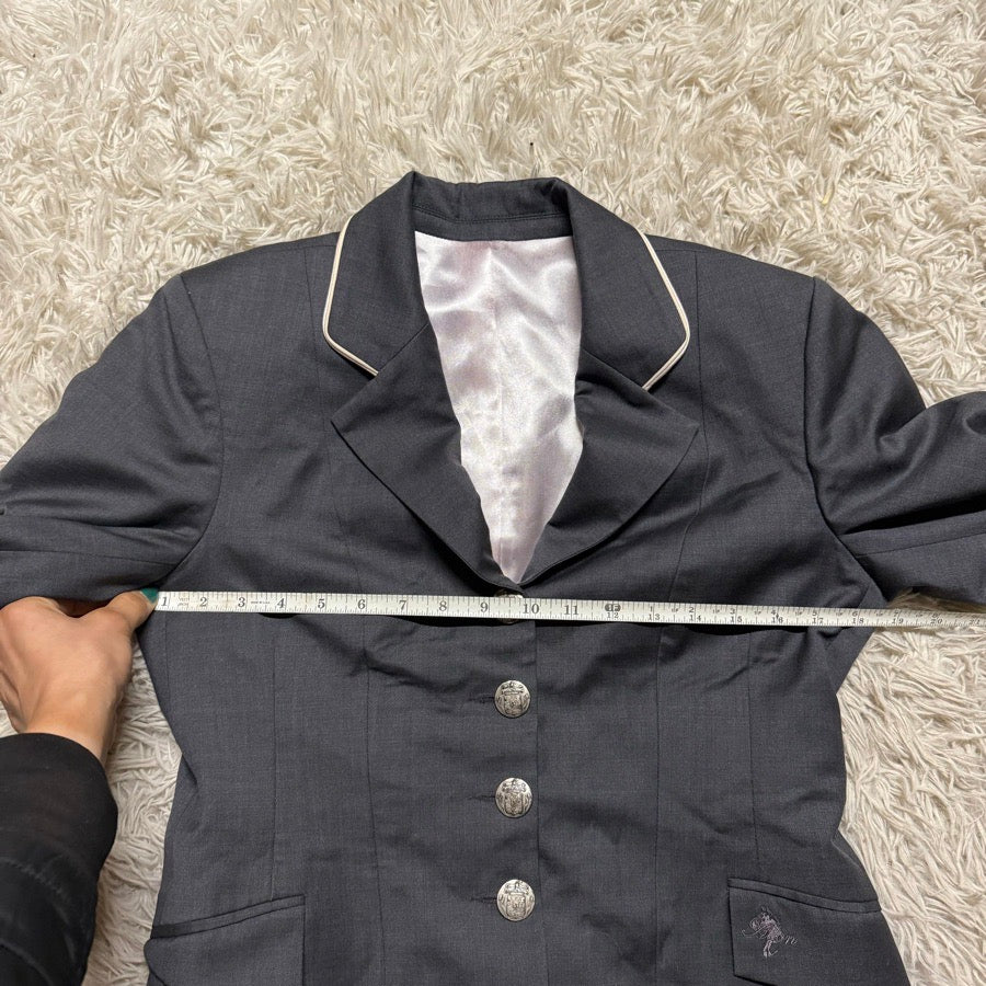 Women’s Grey Allon Equestrian Horseback Riding Show Coat. Good Condition.