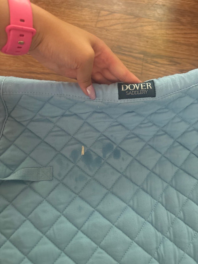 Baby blue saddle pad