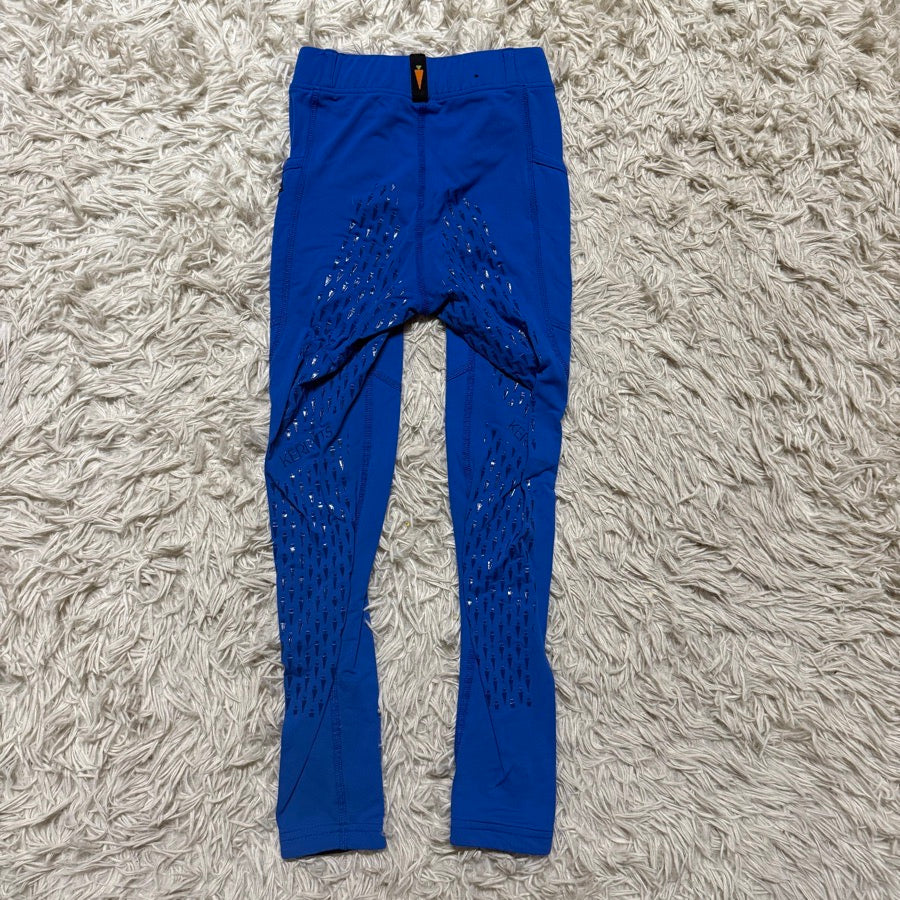 Girl’s Small Blue Kerrits Full Seat Horseback Riding Tights Breeches. Good Cond.