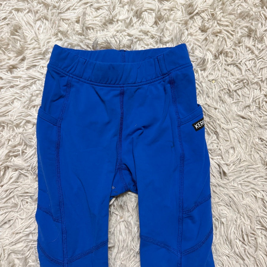 Girl’s Small Blue Kerrits Full Seat Horseback Riding Tights Breeches. Good Cond.