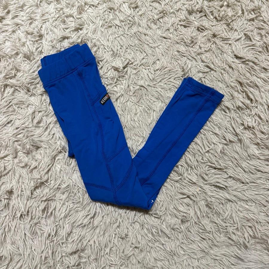 Girl’s Small Blue Kerrits Full Seat Horseback Riding Tights Breeches. Good Cond.