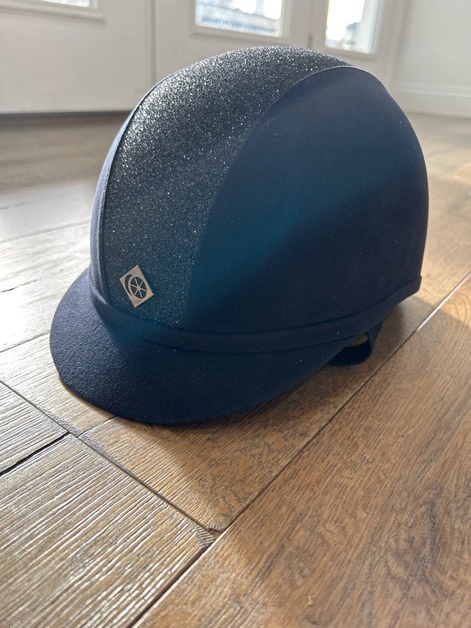 Navy Sparkle Charles Owen Helmet