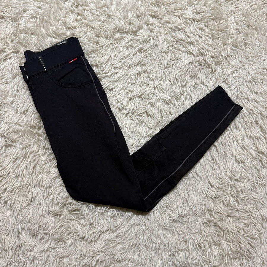 Women’s Size 22 Black B Vertigo Knee Patch Horseback Riding Breeches. Good Cond.