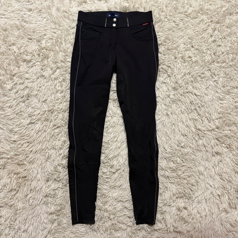 Women’s Size 22 Black B Vertigo Knee Patch Horseback Riding Breeches. Good Cond.