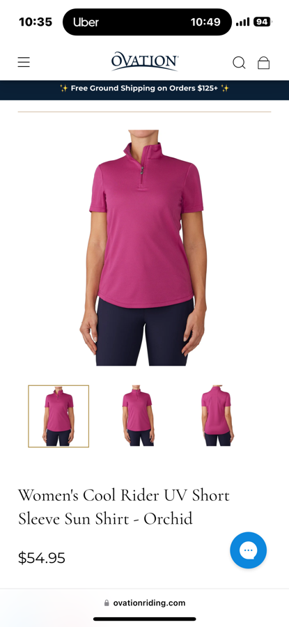 Women's Cool Rider UV Short Sleeve Sun Shirt - Orchid