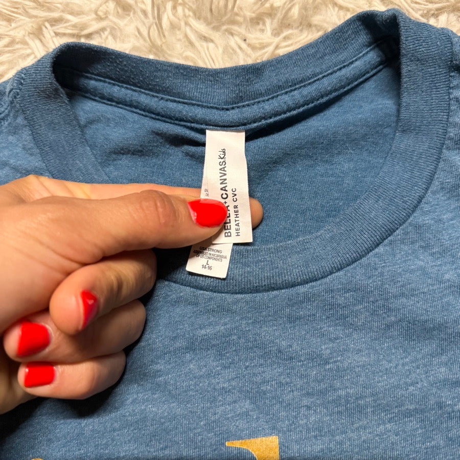 Other Girl’s Large Blue J’adore My Horse Equestrian Riding T-Shirt. Good Condition. (3)