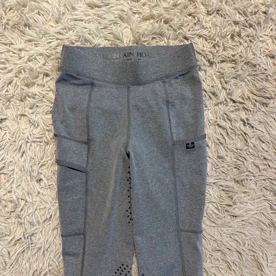 Women’s Size 24 Grey Mountain Horse Full Seat Horseback Riding Tights Breeches