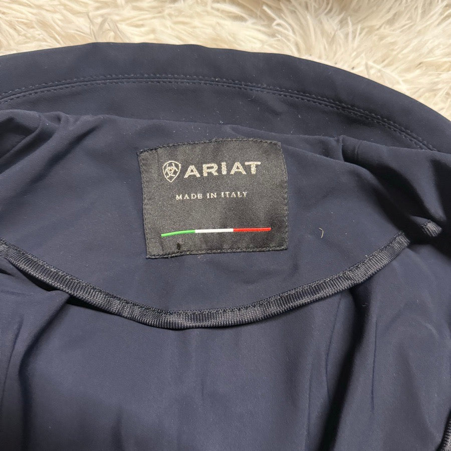 Women’s Size 2 Navy Ariat Horseback Riding Show Coat. Needs button repaired.