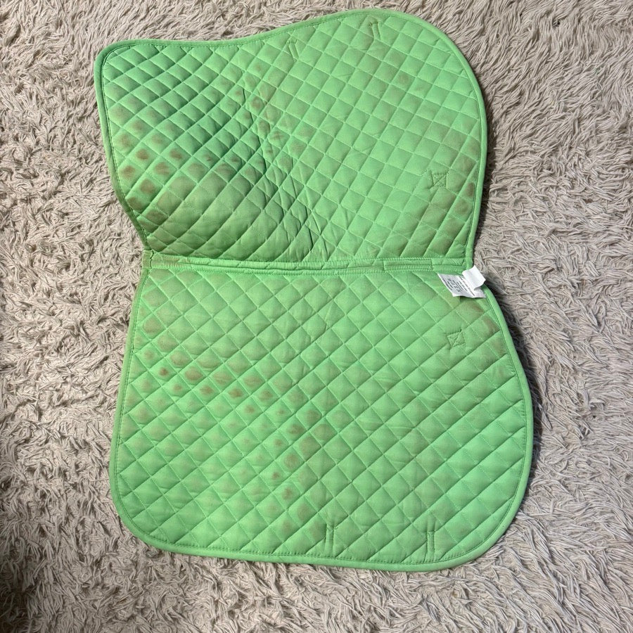 SMARTPAK Lime Green Smartpak Horseback Riding English Saddle Pad. Good Condition. (3)