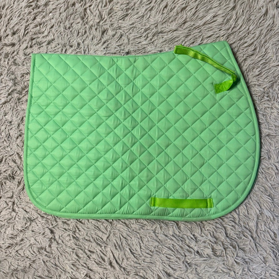 SMARTPAK Lime Green Smartpak Horseback Riding English Saddle Pad. Good Condition. (2)