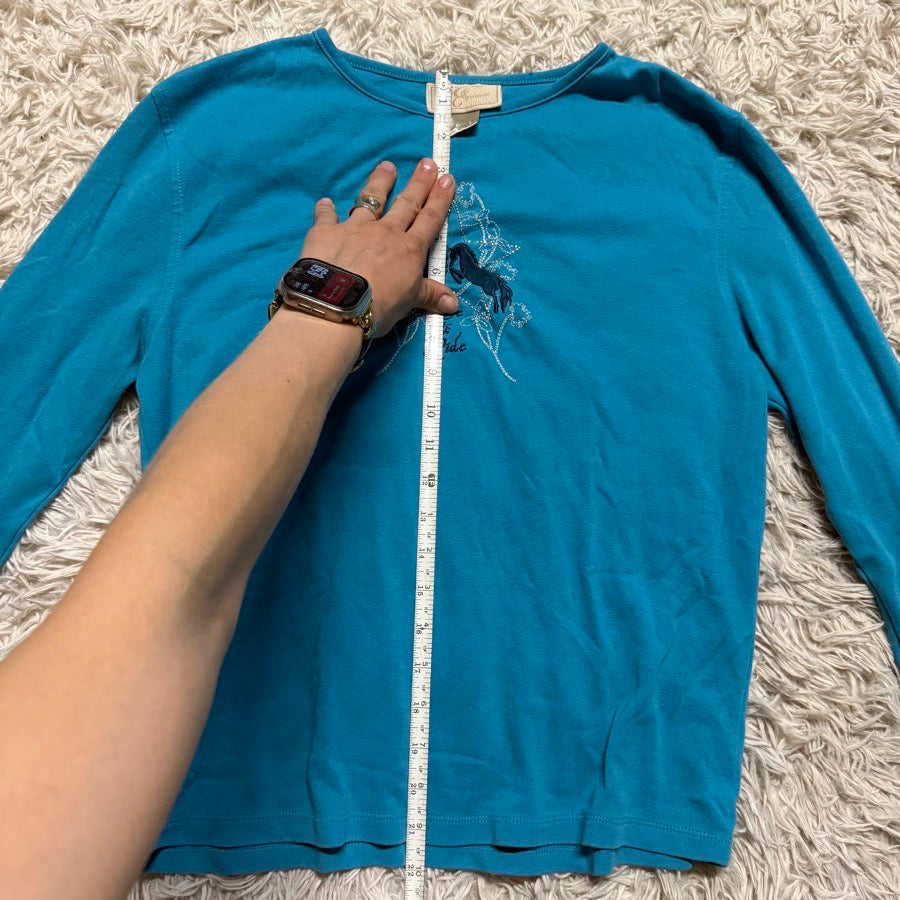 Other Women’s Blue M&C Sportswear Live To Ride Horseback Riding Equestrian T-shirt (6)