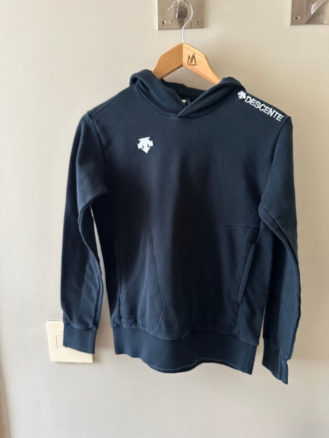 Descente Black Hoodie with Horse Emblem