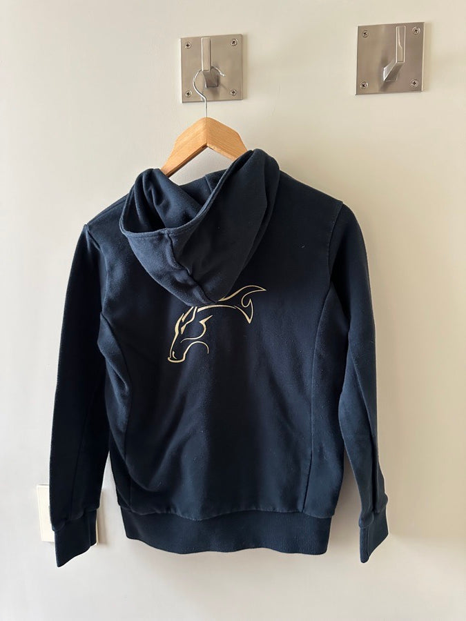 Descente Black Hoodie with Horse Emblem