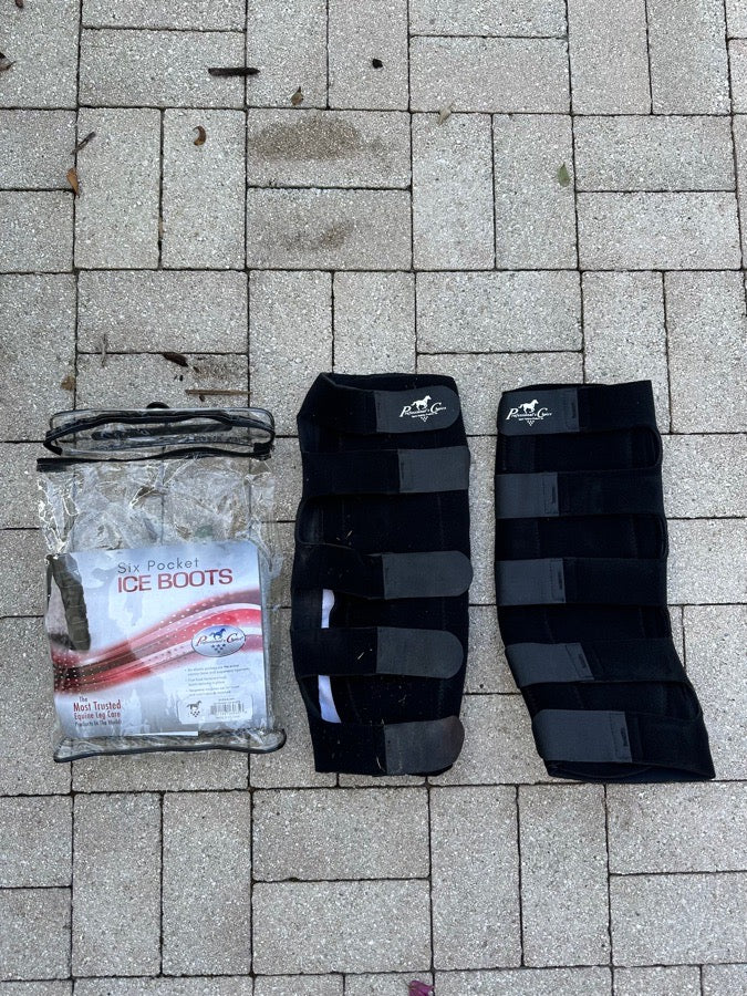 Professional’s Choice Six Pocket Ice Boots Pair w Bag
