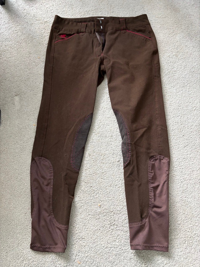 30R piper knit, brown with pink, knee patch. Great condition