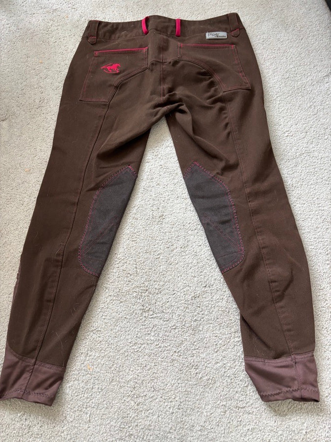 30R piper knit, brown with pink, knee patch. Great condition