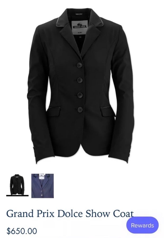 NWT Grand Prix Dolce Show Coat, hunter green