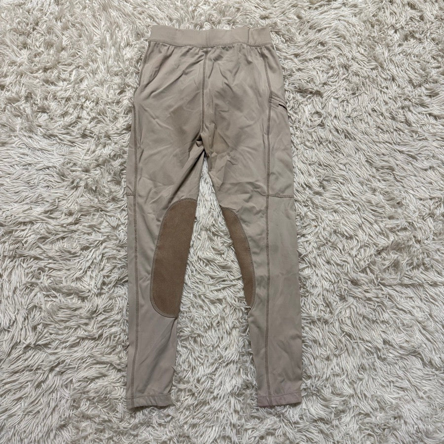 Girl’s M Tan Willit Knee Patch Horseback Riding Tights Breeches. Good Condition.