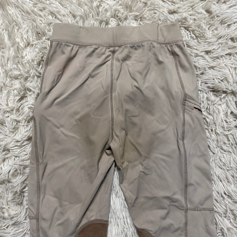 Girl’s M Tan Willit Knee Patch Horseback Riding Tights Breeches. Good Condition.