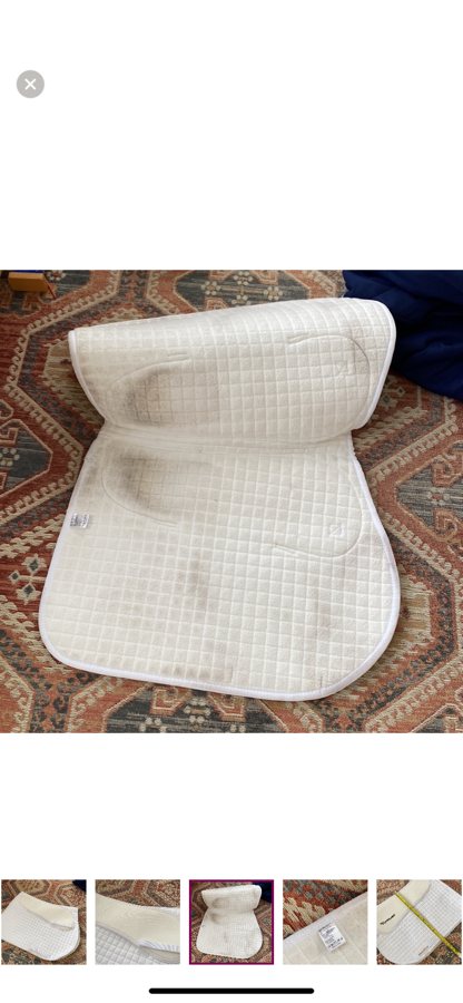 EUC Back On Track ThinLine All Purpose Contender II Saddle Pad White