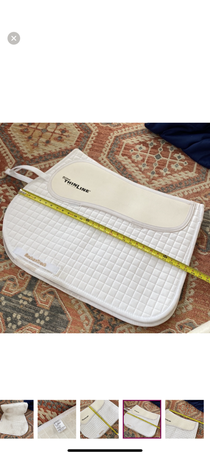 THINLINE EUC Back On Track ThinLine All Purpose Contender II Saddle Pad White (8)