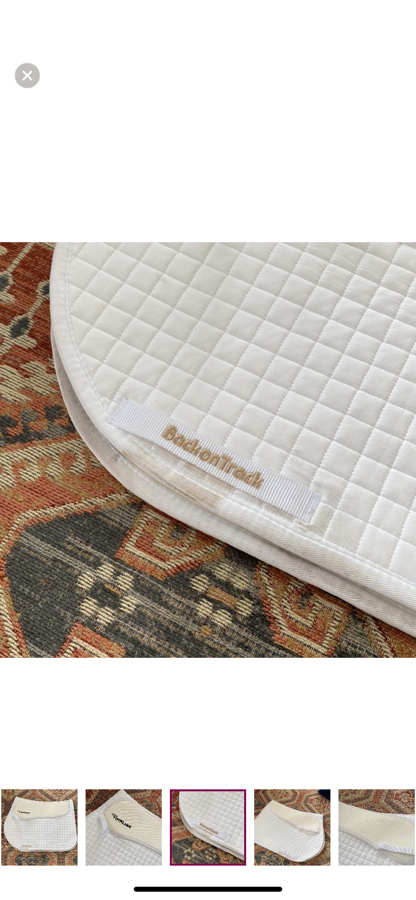 EUC Back On Track ThinLine All Purpose Contender II Saddle Pad White