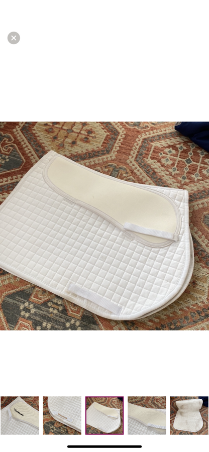 EUC Back On Track ThinLine All Purpose Contender II Saddle Pad White