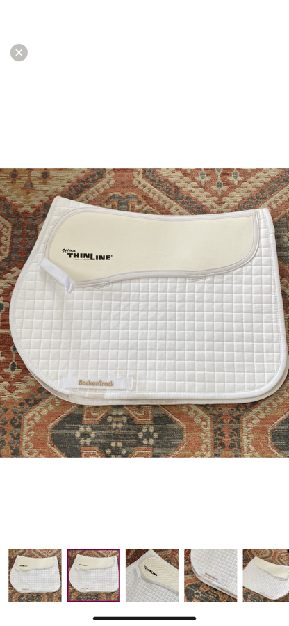 EUC Back On Track ThinLine All Purpose Contender II Saddle Pad White
