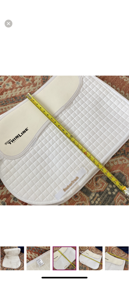 EUC Back On Track ThinLine All Purpose Contender II Saddle Pad White
