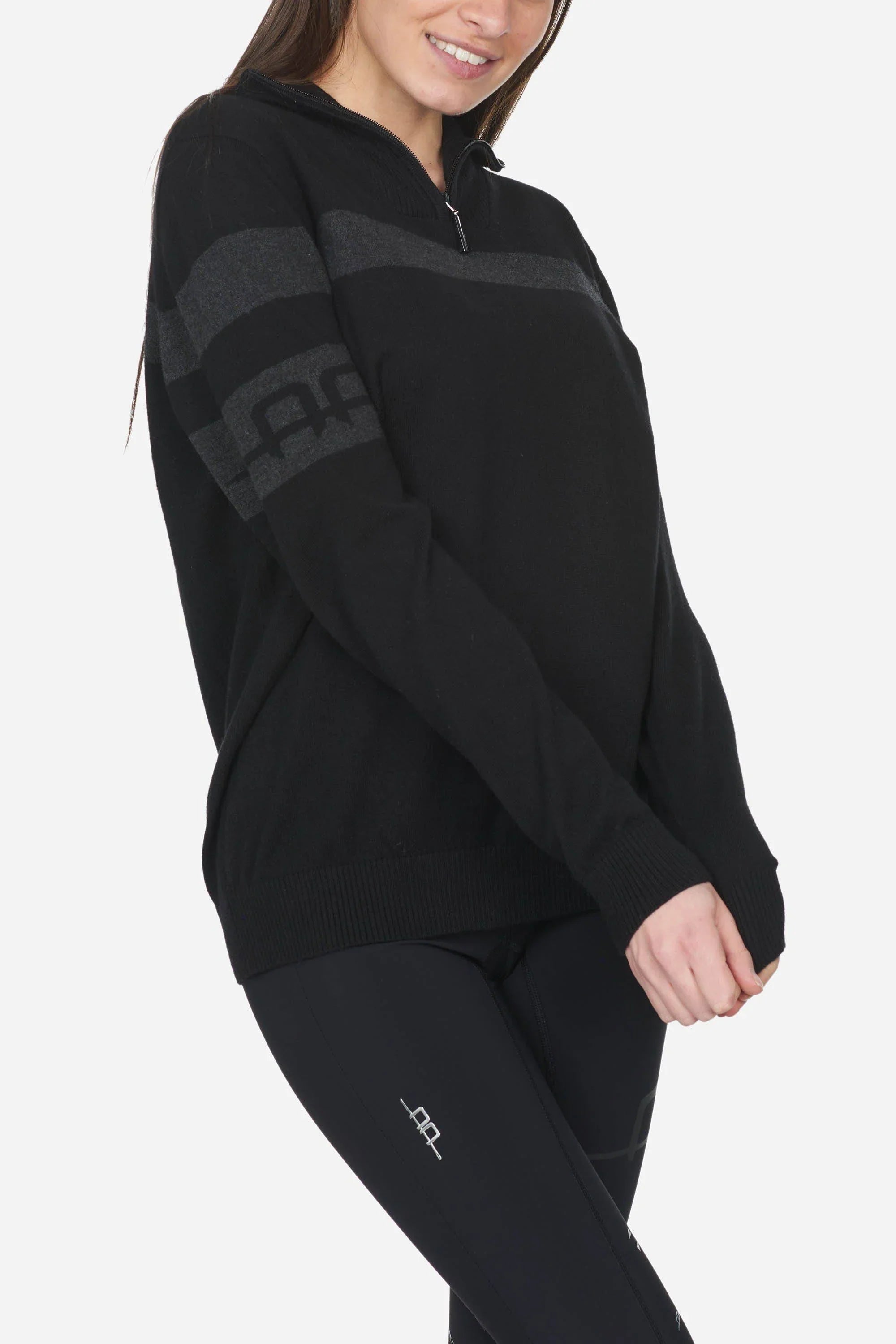 Alessandro Albanese Quarter Zip Knit - Black