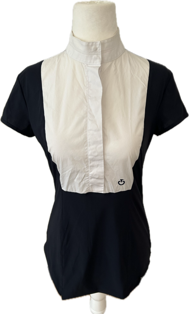 Cavalleria Toscana Short Sleeve Competition Shirt with Poplin Bib - Small