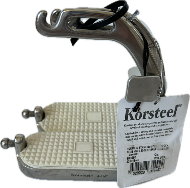 Korsteel Peacock Knife Edge Safety Stirrups - 4.25" - New!