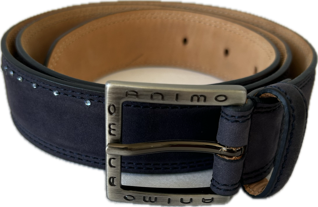 Animo Belt with Swarovski Crystals - Navy - Small