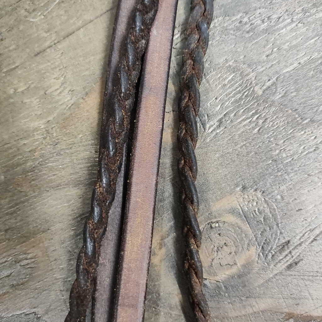 Thin braided competition reins