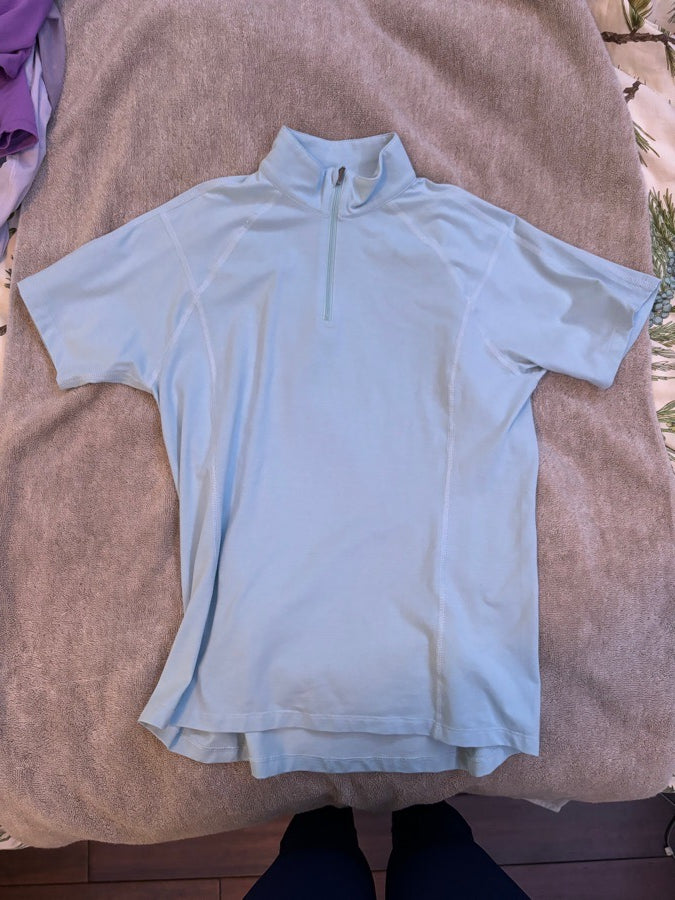 Short Sleeve Riding Shirt-Light Blue S