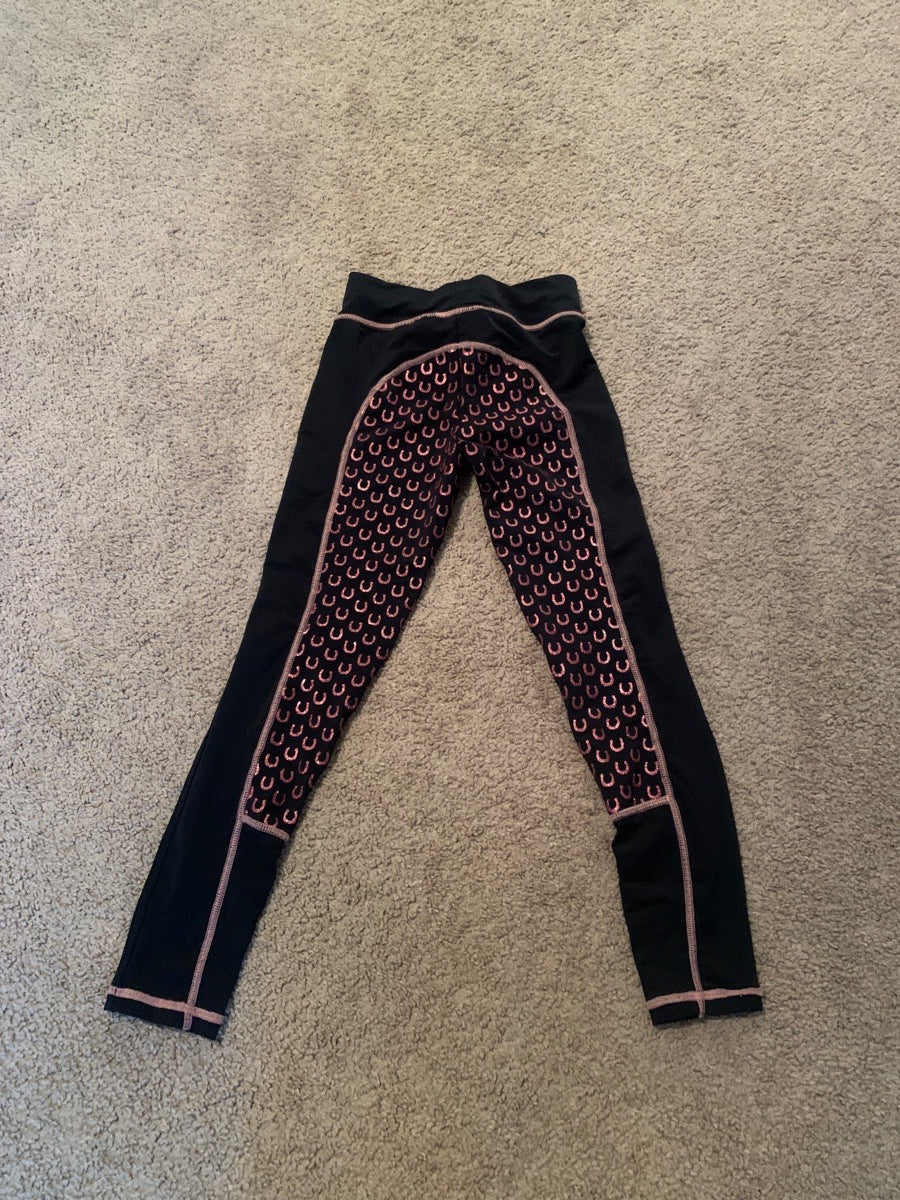BLACK AND PINK RIDING TIGHTS