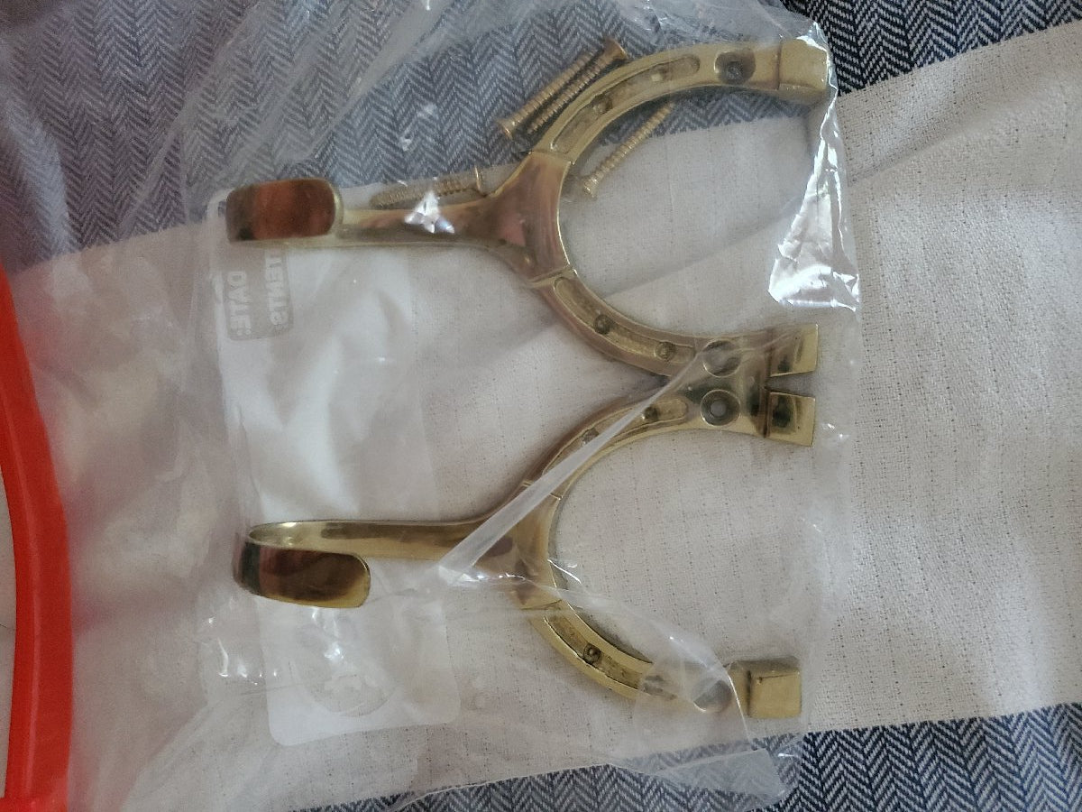 Brass Bridle Horseshoe Hook