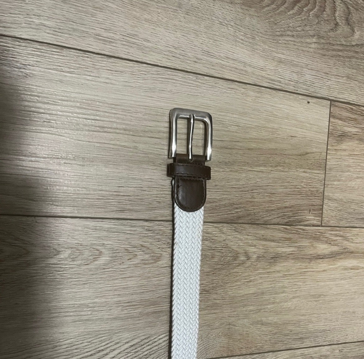 White Womens Woven Belt - One size fits most